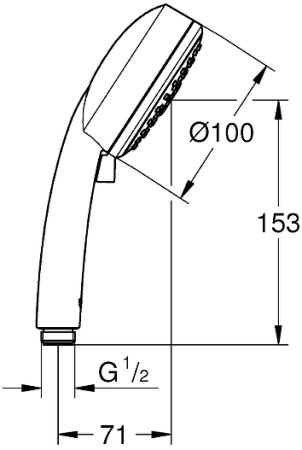 Ручной душ Grohe Tempesta Cosmopolitan 27572002 Хром 