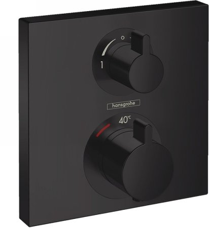Смеситель для душа Hansgrohe Ecostat Square 15714670 с термостатом Черный матовый 