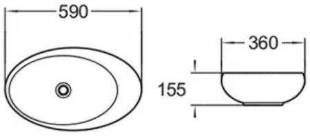 Раковина-чаша Comforty 59 78255 00004143748 Белая 