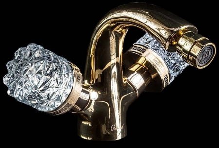 Смеситель для биде Boheme Crystal 296-CRST Золото 