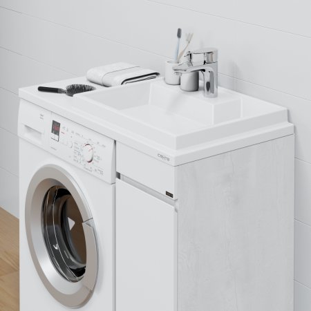 Тумба Санта Марс 29 1 дверь светлая c раковиной над стиральной машиной Юпитер 90 L 