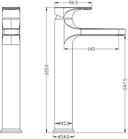 Смеситель для раковины Boheme Spectre 452-BR Бронза 