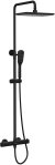 Смеситель для душа Lemark Ursus термостатический с регулируемой высотой штанги и лейкой верхнего душа «Тропический дождь» (LM7270BL) 