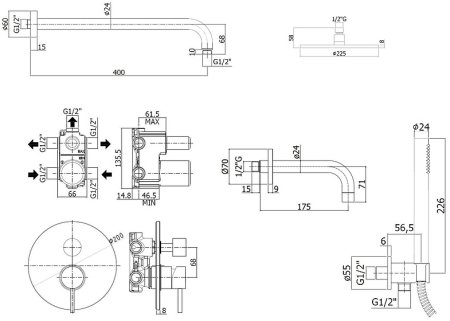 Душевая система Paffoni Light KITLIG019CR139 Хром 