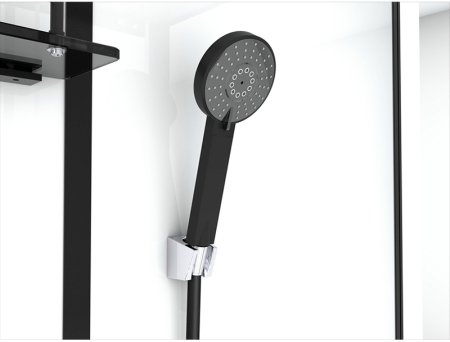 Душевая кабина Black&White Galaxy 8002900 с гидромассажем профиль Черный задняя стенка Белая 