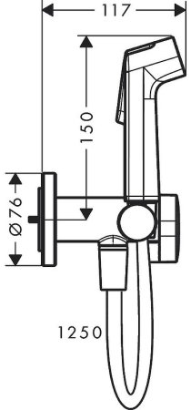 Гигиенический душ со смесителем Hansgrohe Bidette 29232000 Хром 
