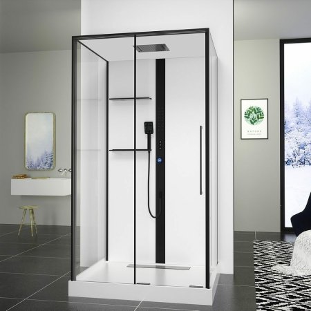 Душевая кабина Black&White Galaxy G8037 110x80 8037000 с гидромассажем 