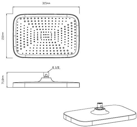 Душевая система Vincea VSFW-433T1CH с термостатом Хром 