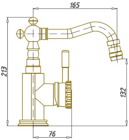 Смеситель для биде Bronze de Luxe Windsor 21688 Бронза 
