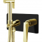 Гигиенический душ Boheme Venturo 387-B со смесителем черный/золото