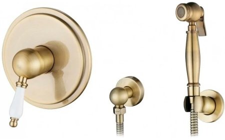 Гигиенический душ со смесителем Kaiser Vincent 31017-1 Бронза 