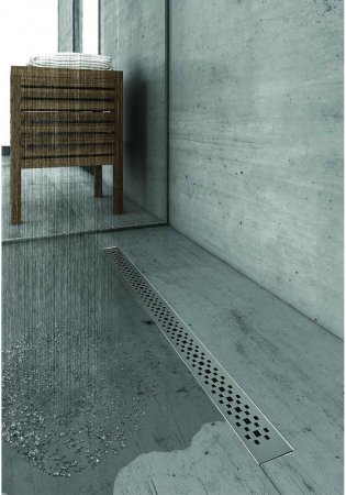 Душевой лоток Berges C1 Brise 300 090028 с решеткой Хром матовый 