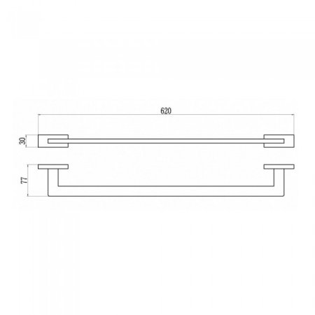 Держатель полотенца GANZER GZ88070-C Черный 