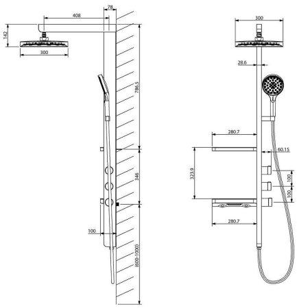 Душевая система Vincea Inspire VSFS-3I11W Белая 