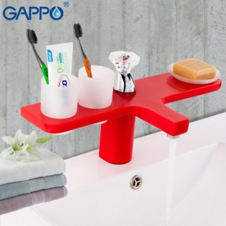 Смеситель для раковина Gappo Gyron G1096-7 красный 
