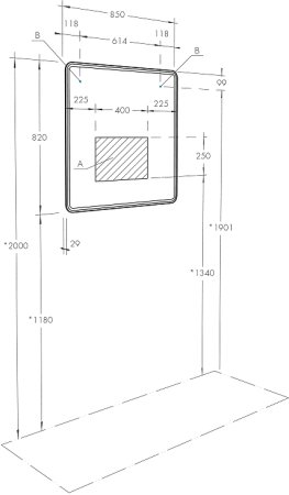 Зеркало Aquaton Шерилл 85 1A210302SH010 с подсветкой с сенсорным выключателем с антизапотеванием 
