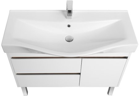 Тумба под раковину Aquaton Нортон 100 1A249001NT010 подвесная Белая глянцевая 