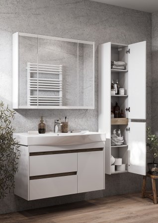 Тумба под раковину Aquaton Нортон 100 1A249001NT010 подвесная Белая глянцевая 