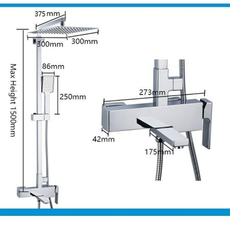 Душевая система Gappo G2418 Хром 