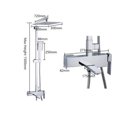 Душевая система Gappo G2418 Хром 
