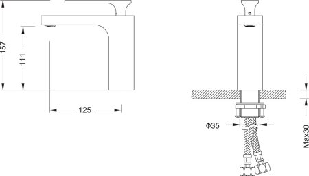 Смеситель Timo Torne 4361/17F для раковины, золото матовое 