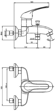 Смеситель для ванны Paini Trento TRCR111LMKM Хром 
