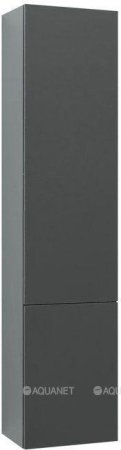 Шкаф-пенал для ванной Aquanet Алвита 35 L серый антрацит 