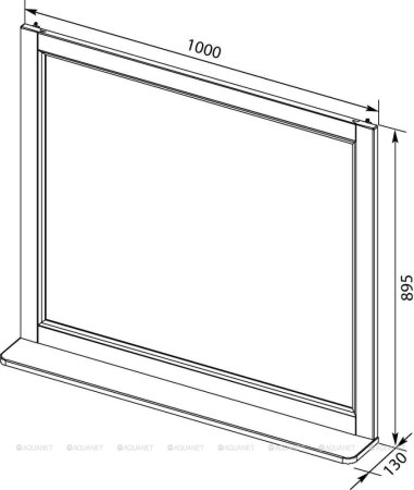Зеркало Aquanet Бостон М 100 белый 