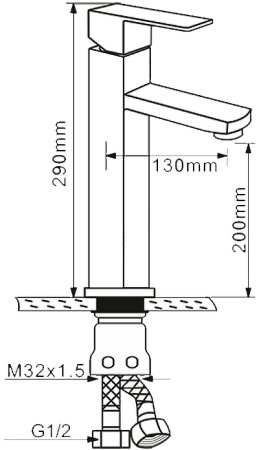 Смеситель для раковины Melana F6110 Сатин 