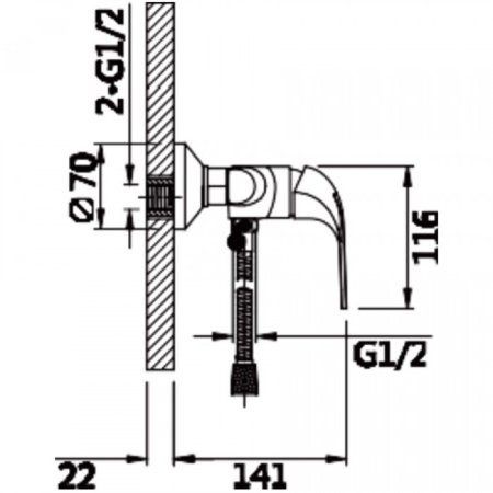 Смеситель для душа ViEiR V033561 Хром 