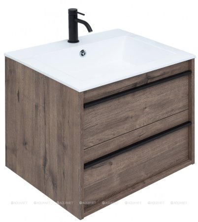 Тумба с раковиной Aquanet Lino 60 Дуб Веллингтон 