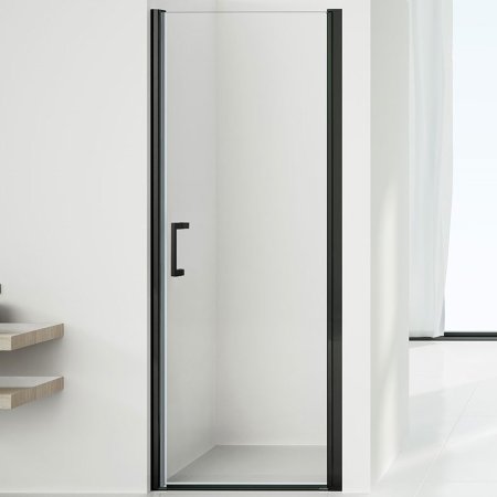 Душевая дверь Vincea Orta 80 VPP-1O800CLB профиль Черный стекло прозрачное 