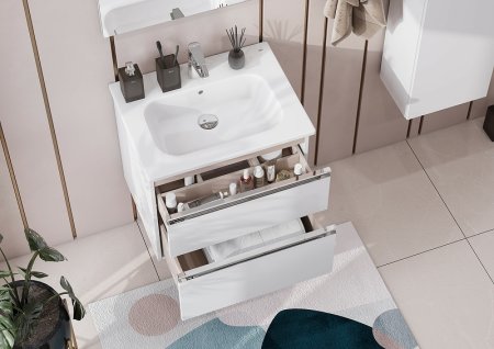 Тумба под раковину Roca The Gap 60 A857397806 подвесная Белый глянец 