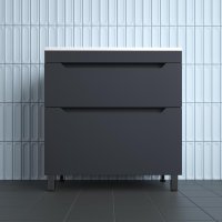 Тумба напольная Style Line "Остин" под раковину Фортуна 80 2 ящ графит эмаль PLUS