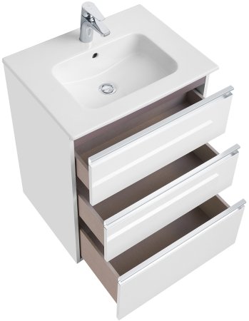 Тумба под раковину Roca The Gap 60 A857404806 подвесная Белый глянец 