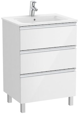 Тумба под раковину Roca The Gap 60 A857404806 подвесная Белый глянец 