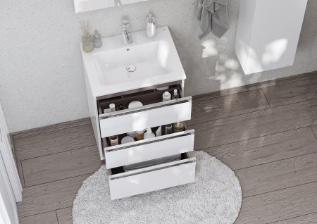 Тумба под раковину Roca The Gap 60 A857404806 подвесная Белый глянец 