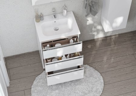 Тумба под раковину Roca The Gap 60 A857404806 подвесная Белый глянец 