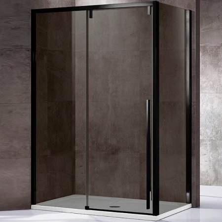 Душевой уголок Vincea Lugano 120х90 VSR-1L9012CGB-1 профиль Черный стекло тонированное 