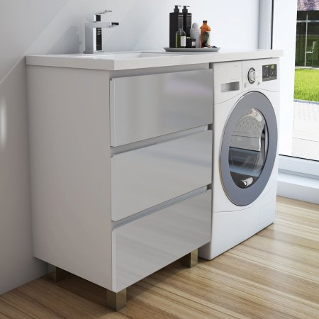 Тумба с раковиной Эстет Dallas Luxe 110 напольная, 3 ящика, L 