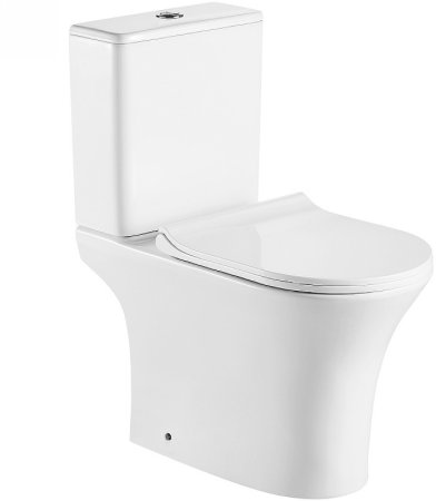Унитаз компакт Azario Fretta Round AZ-1038A с бачком и сиденьем Микролифт 