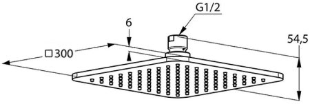 Верхний душ Kludi A-QA 6453005-00 Хром 
