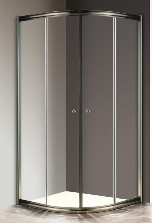 Душевой уголок Cezares Giubileo-R2-90 прозрачное стекло, бронза 