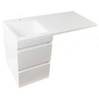 Тумба под раковину Style Line Даллас 100 Люкс Plus подвесная Белая Тумба под раковину Style Line Даллас 100 Люкс Plus подвесная Белая