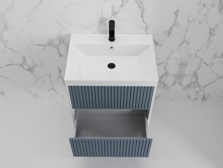 Тумба под раковину Style Line Стокгольм 60 ЛС-00002306 подвесная Графит софт 