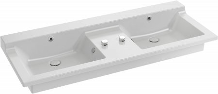 Раковина Jacob Delafon Soprano EXJ122 140 см, со смесителем 