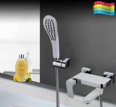 Смеситель для ванны Gappo G48 G3248 Белый Хром 