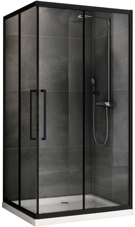 Душевой уголок Abber Schwarzer Diamant 120x90 AG02129BH профиль Черный стекло прозрачное 