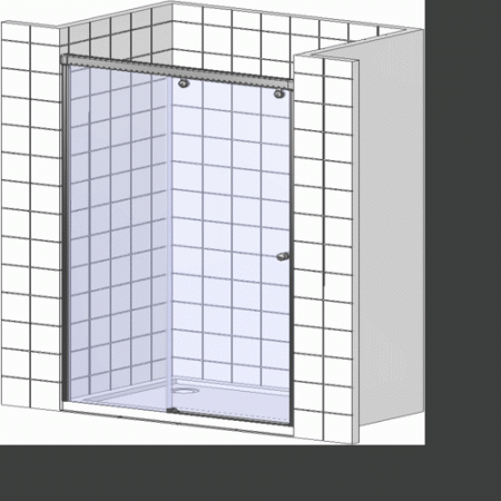 Душевая дверь в нишу Cezares Pratico BF1 135 P Cr 
