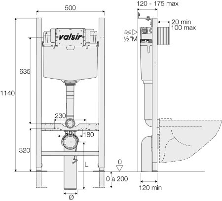 Система инсталляции для унитазов Valsir Winner S VS0853202 